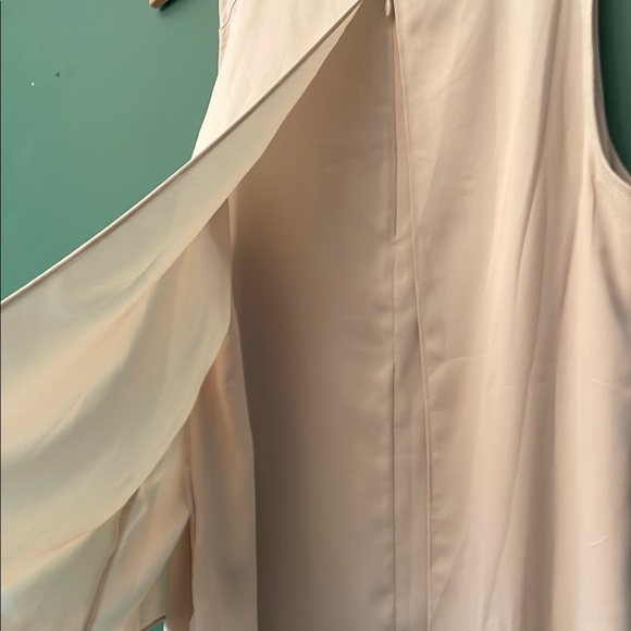 Soft Surroundings Elegant Light Tan Crepe Sleeveless Blouse Womens‎ M - Picture 5 of 6